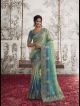 Sea Green Designer Partywear Saree