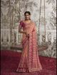 Peach, Pink Designer Partywear Saree