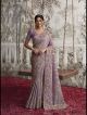 Dusty Lavender Designer Partywear Saree