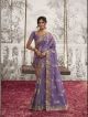 Lavender Designer Partywear Saree