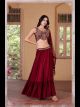 Maroon Designer Indo-Western Dress