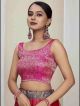 Pink Banarasi Silk Readymade Blouse