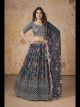 Blue Faux Georgette Party Wear Lehenga