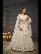 Cream Embroidered Wedding Lehenga