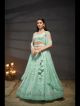 Turquoise Embroidered Wedding Lehenga