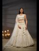 Cream Embroidered Wedding Lehenga