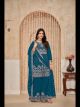 Blue Designer Sharara Suit For Women