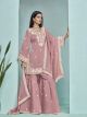 Pink Designer Gharara Suit For Women