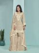 Beige Designer Gharara Suit For Women