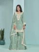 Green Designer Gharara Suit For Women