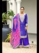 Purple Designer Palazzo Suit