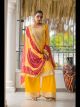 Yellow Designer Palazzo Suit