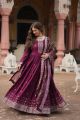 Wine Designer Anarkali Dress