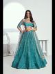 Rama Butterfly Net Party Wear Lehenga