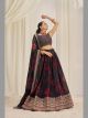 Black Floral Printed Lehenga Choli