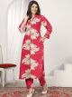 Red Designer Printed Co-Ord Set
