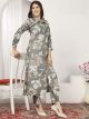 Grey Designer Printed Co-Ord Set