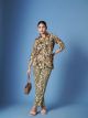 Green Digital Printed Crepe Silk Co Ord Set