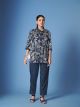 Blue Digital Printed Crepe Silk Co Ord Set