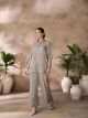 Grey Readymade Western Top Bottom Dress