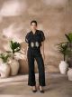 Black Readymade Western Top Bottom Dress