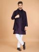 Purple Kurta With Dupatta
