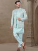 Sky Blue Kurta Pajama With Jacket