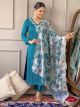Rama Embroidery Work And Printed Suit