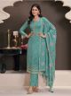 Sky Blue colored Salwar Suit