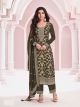 Mehendi colored Pakistani Suit