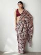 Gray Chinon Digital Printed Saree with Lace Border