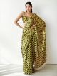 Yellow Digital Printed Ready To Wear Saree