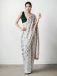 Off White Chinon Digital Printed Stitched Saree