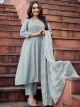 Embroidered Readymade Suit With Printed Dupatta