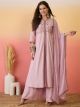 Pink Embroidered Palazzo Suit