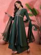 Green Embroidered Palazzo Suit