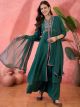 Green Embroidered Palazzo Suit