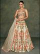 Cream New Trendy Party Wear Lehenga