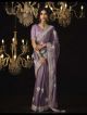 Lavender Designer Glass Tissue Saree