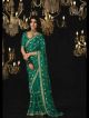 Sea Green Designer Glass Tissue Saree