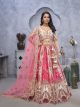 Ivory Bridal Lehenga with Temple Motifs, Peacock Designs & Bandhej Jacquard Patches