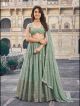 Sea Green Embroidery Lehenga Choli With Dupatta