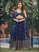 Blue Embroidery Lehanga Choli With Dupatta