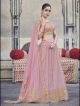 Pink Embroidery Lehenga Choli With Dupatta