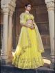 Lemon Yellow Georgette Lehenga Chunni