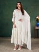 White Georgette semi-stitched Suit