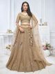 Brown Graceful Brown Embroidered bridal wear lehenga