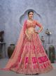 Plush pink Lehenga embedded by Thread and Sequin Embellished Lehenga