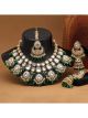 Green Color Kundan Necklace Set