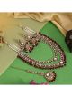 Maroon Color Meena Work Kundan Necklace Set